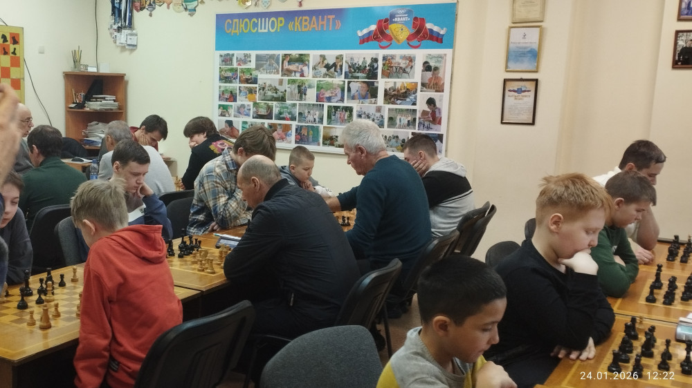 В шахматном центре СШОР «Квант» прошёл финал Чемпионата города Обнинска по классическим шахматам среди мужчин